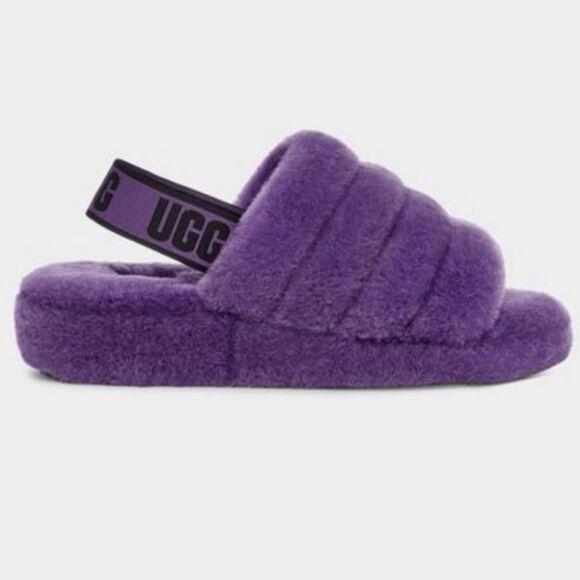 UGG Fluff Yeah Purple Slides Slippers Size 7 Women’s - Picture 3 of 12